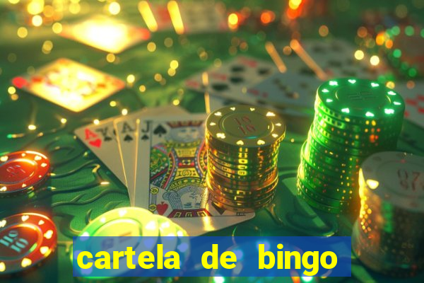 cartela de bingo pra imprimir